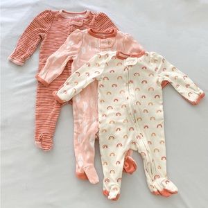 NWOT Cloud Island set of 3 sleepers - size 0-3 months